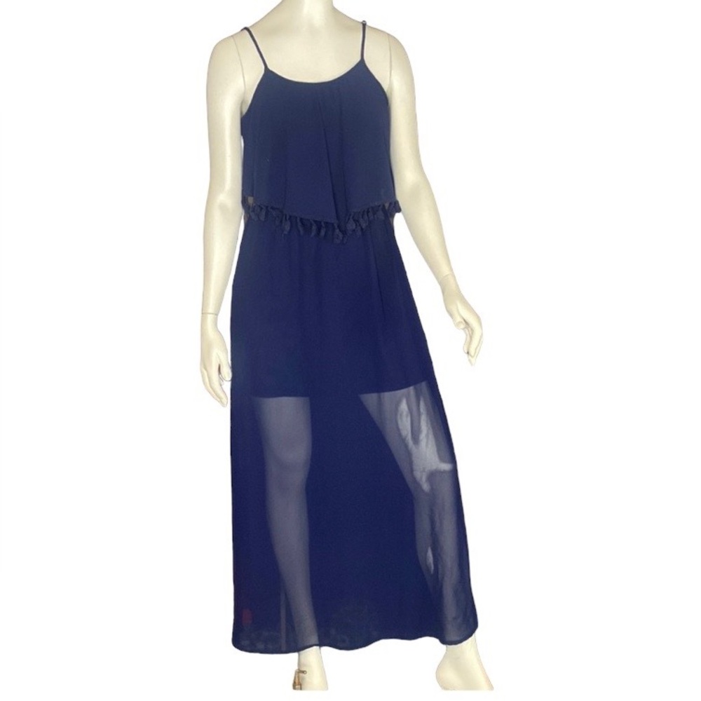 NWOT navy long dress medium